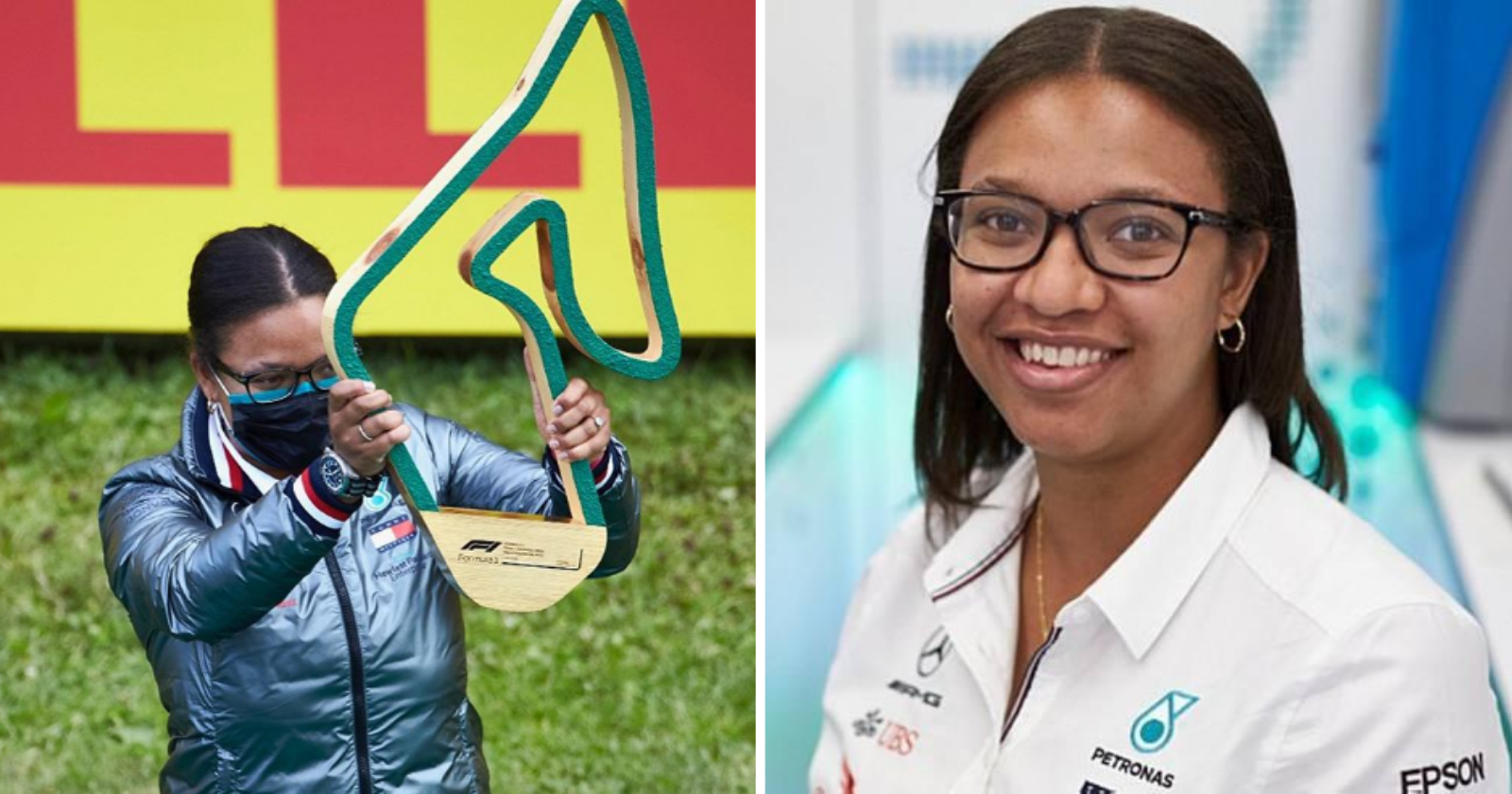 Mercedes-Benz exalta primeira mulher negra a subir em pódio na Fórmula 1