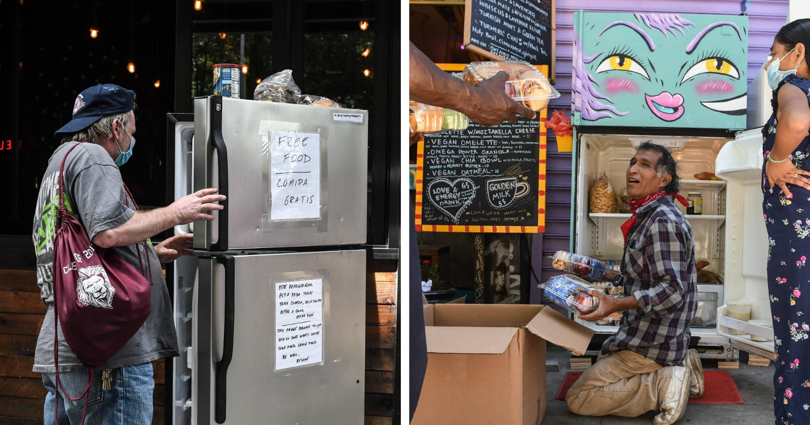 Criação de 'Geladeiras Solidárias' oferecem alimentos para quem sente fome