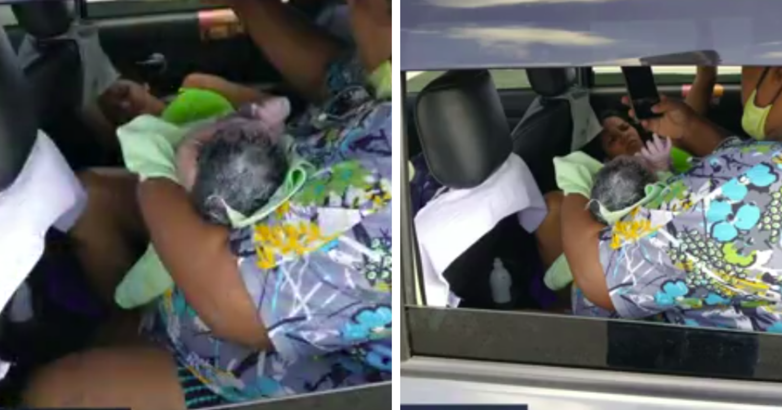 No meio do engarrafamento, mulher dá à luz dentro de carro de aplicativo!