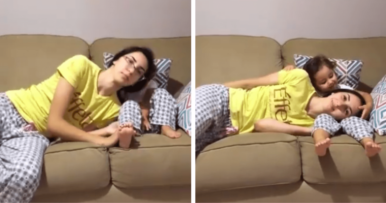 VÍDEO: Mãe deita no colo da filha de surpresa e reação da garotinha nos enche de amor!