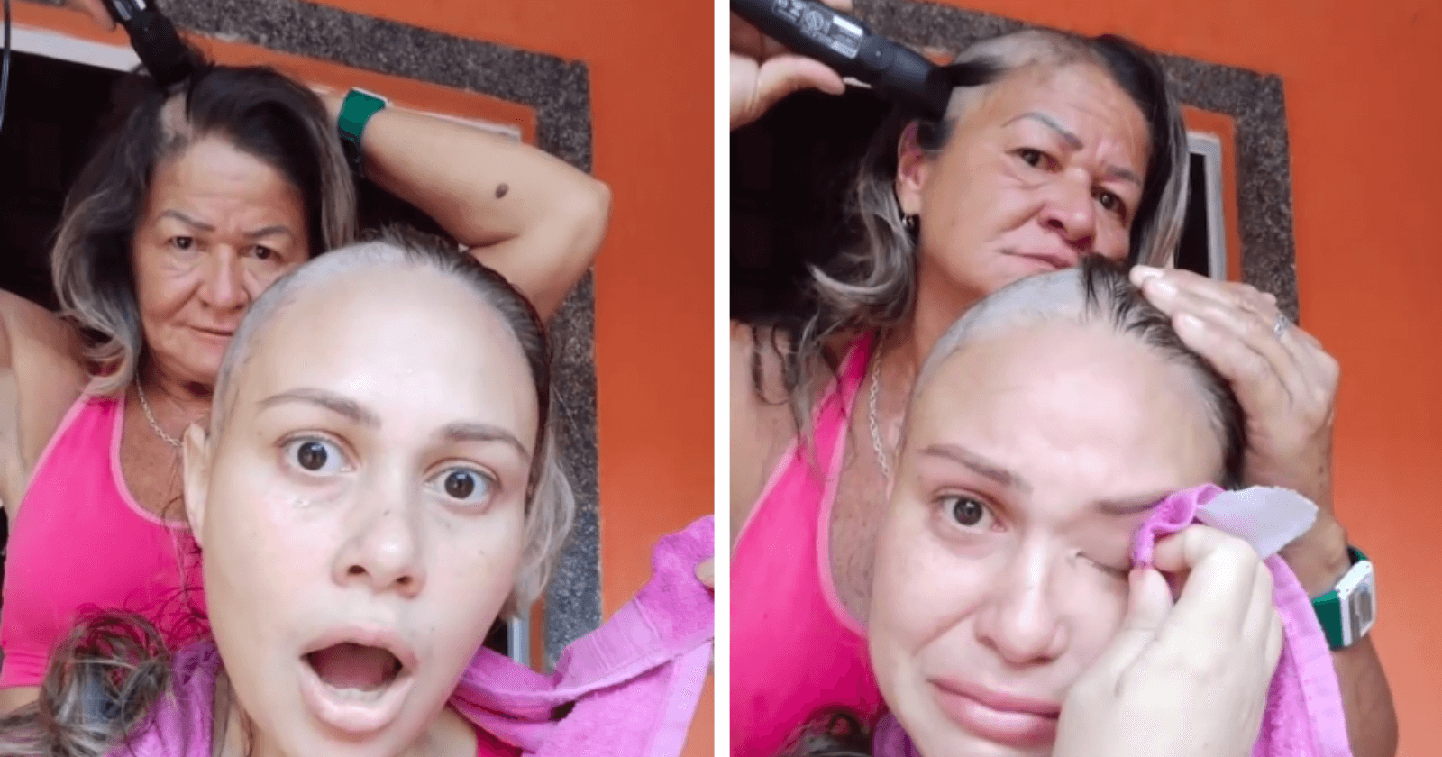 Mãe arranca lágrimas ao raspar seu próprio cabelo para apoiar filha com câncer