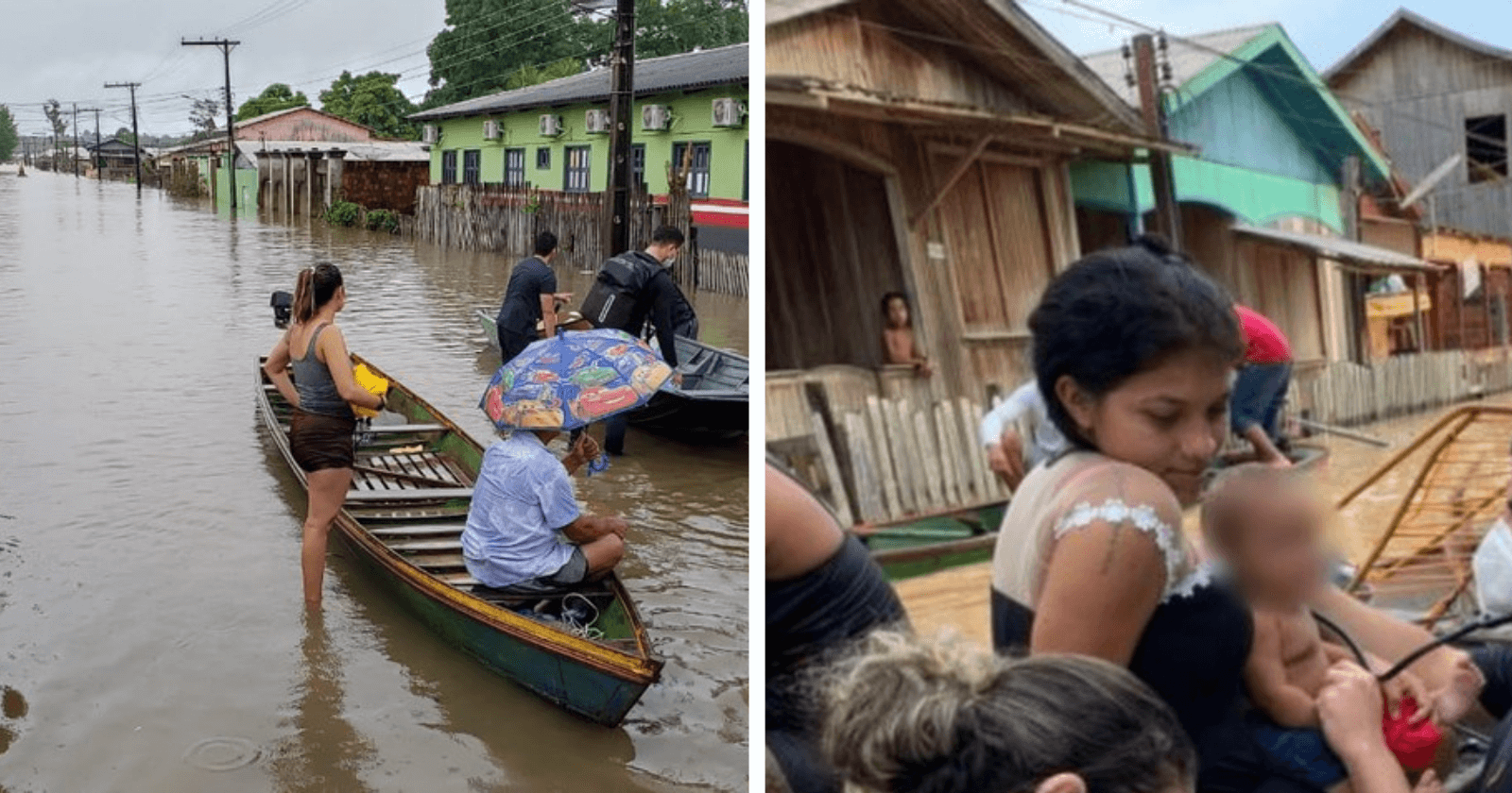 FOTO: Médico e enfermeira se tornam viral por prestarem atendimento dentro da enchente