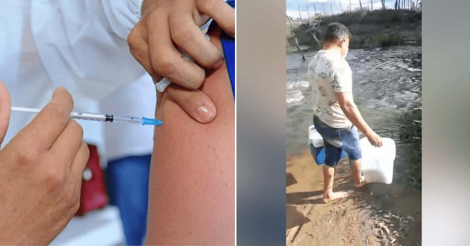 Técnico de enfermagem atravessa correnteza de rio para vacinar idosa