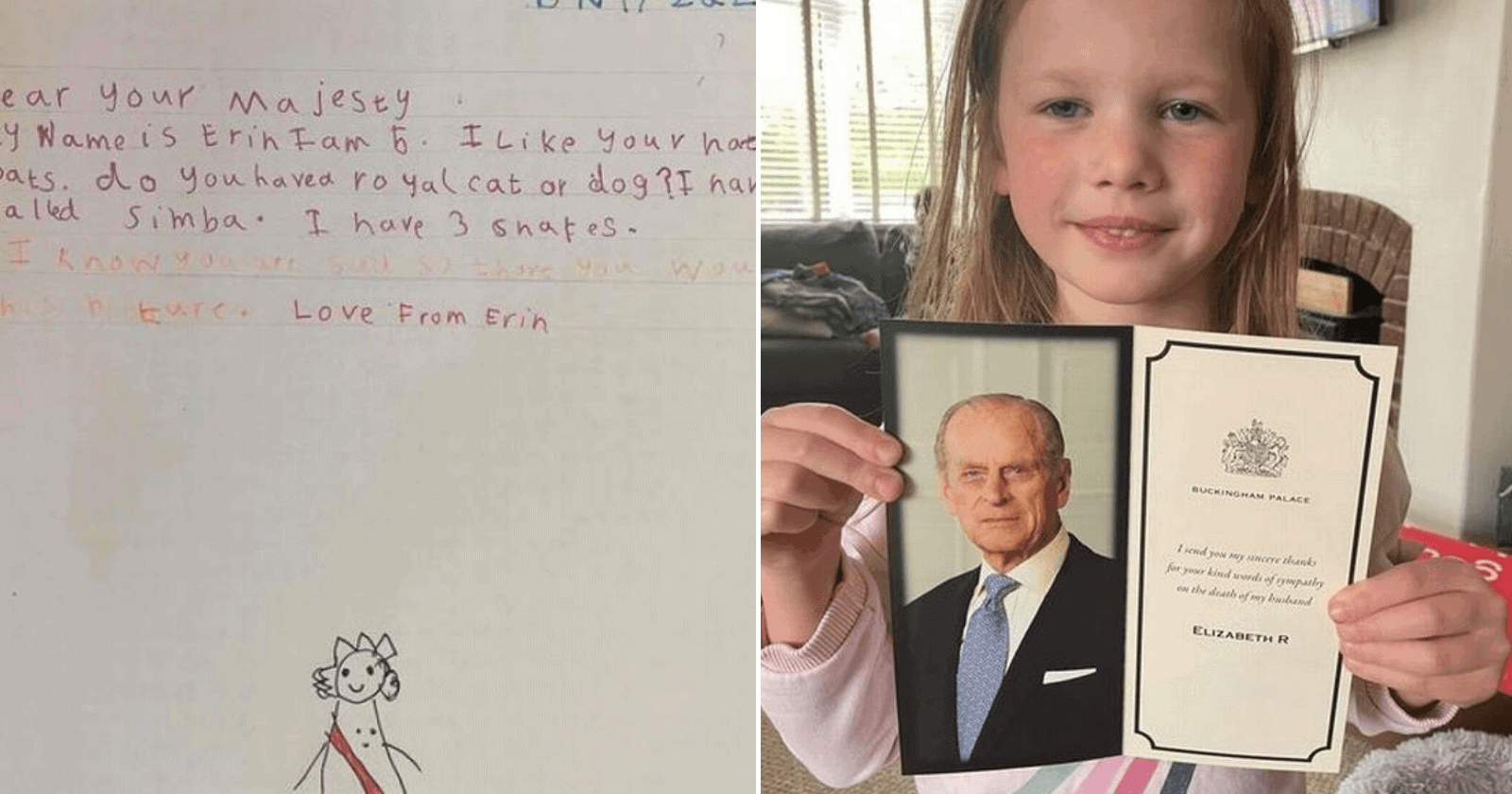 Rainha Elizabeth responde carta de que recebeu de menina após a morte do príncipe Philip