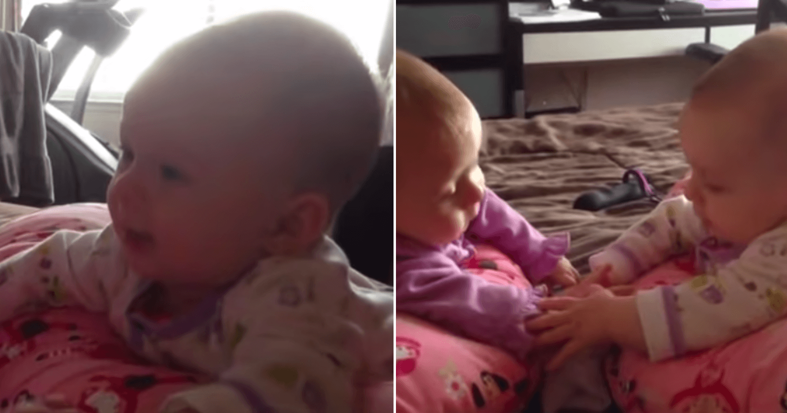 Bebês gêmeas trocam 'conversas' e vídeo é amor puro!