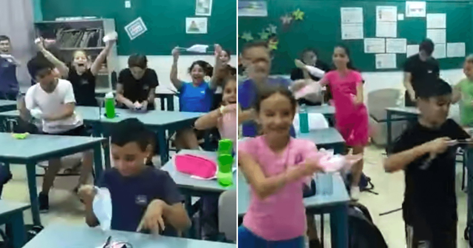 Escola em Israel dispensa uso de máscara e reação das crianças é linda!