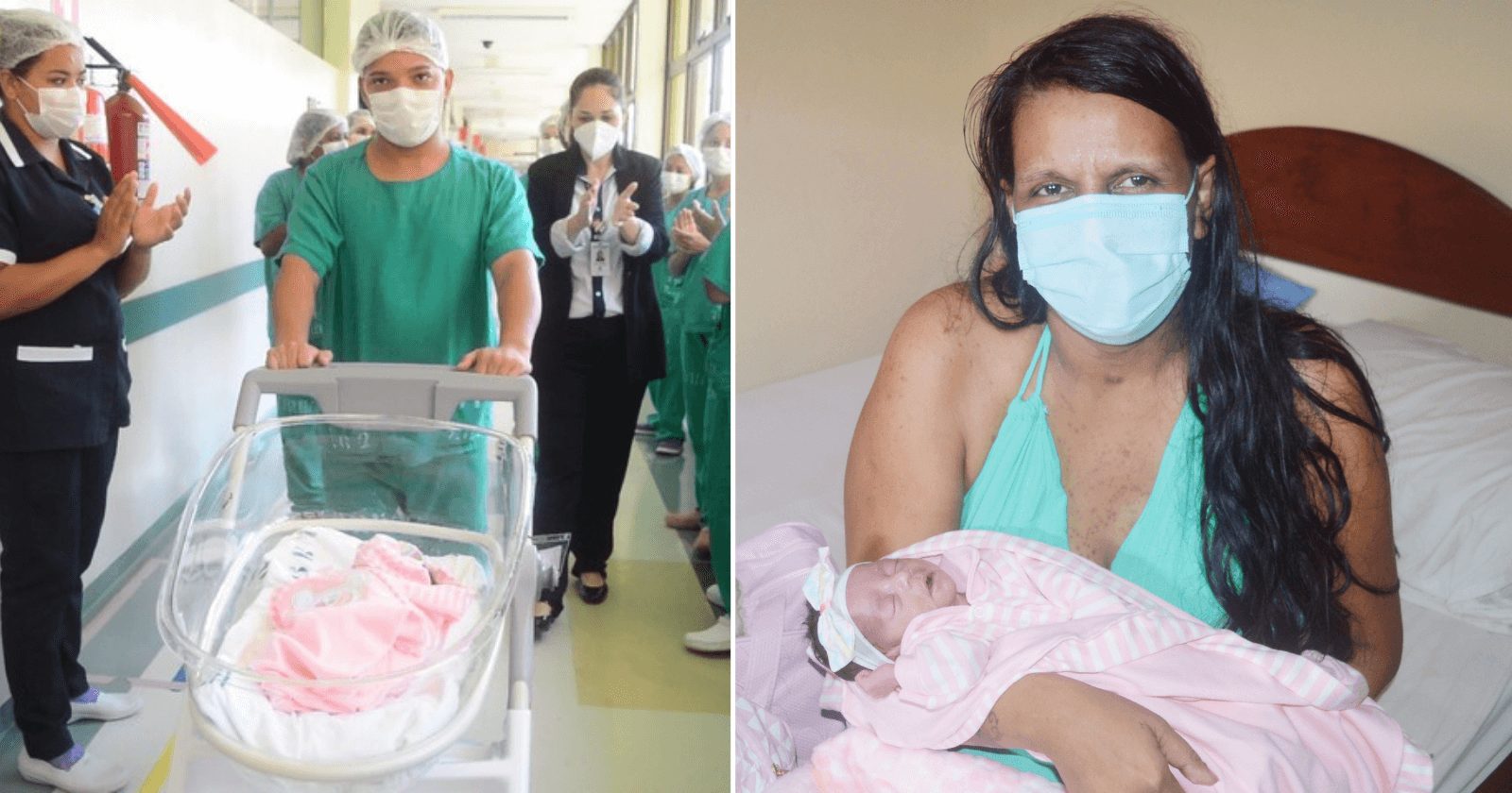 Com 80% do pulmão comprometido, mãe dá à luz intubada e vê bebê após 40 dias