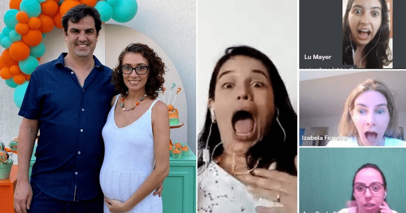 Grávida mostra reação de amigos ao saberem dos seus 4 bebês