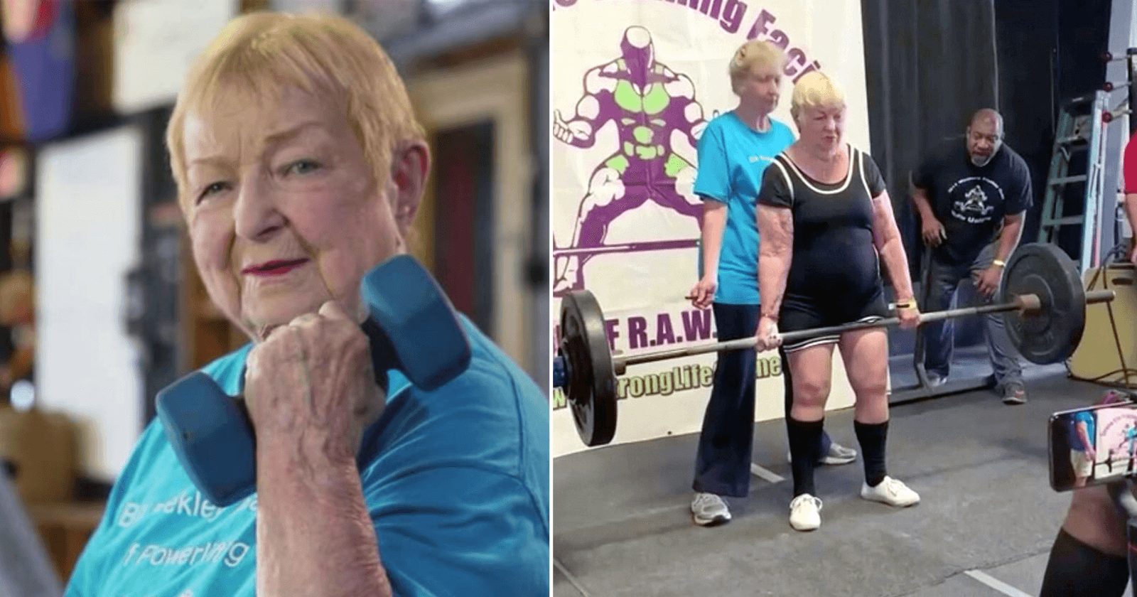 Mulher de 100 anos bate recorde mundial de levantamento de peso