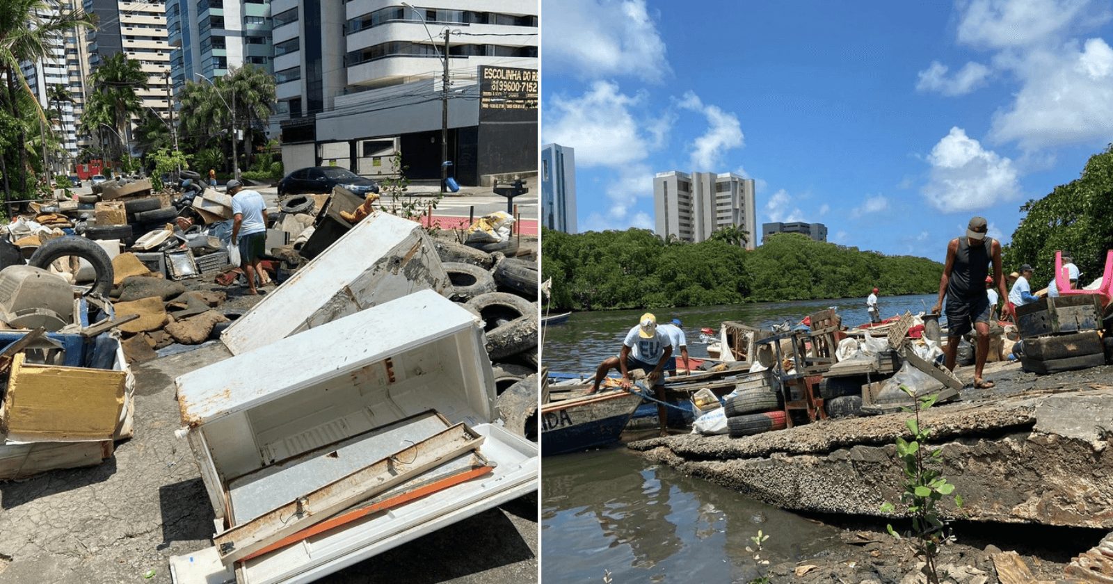 Gincana consegue remover 18 toneladas de lixo de rio