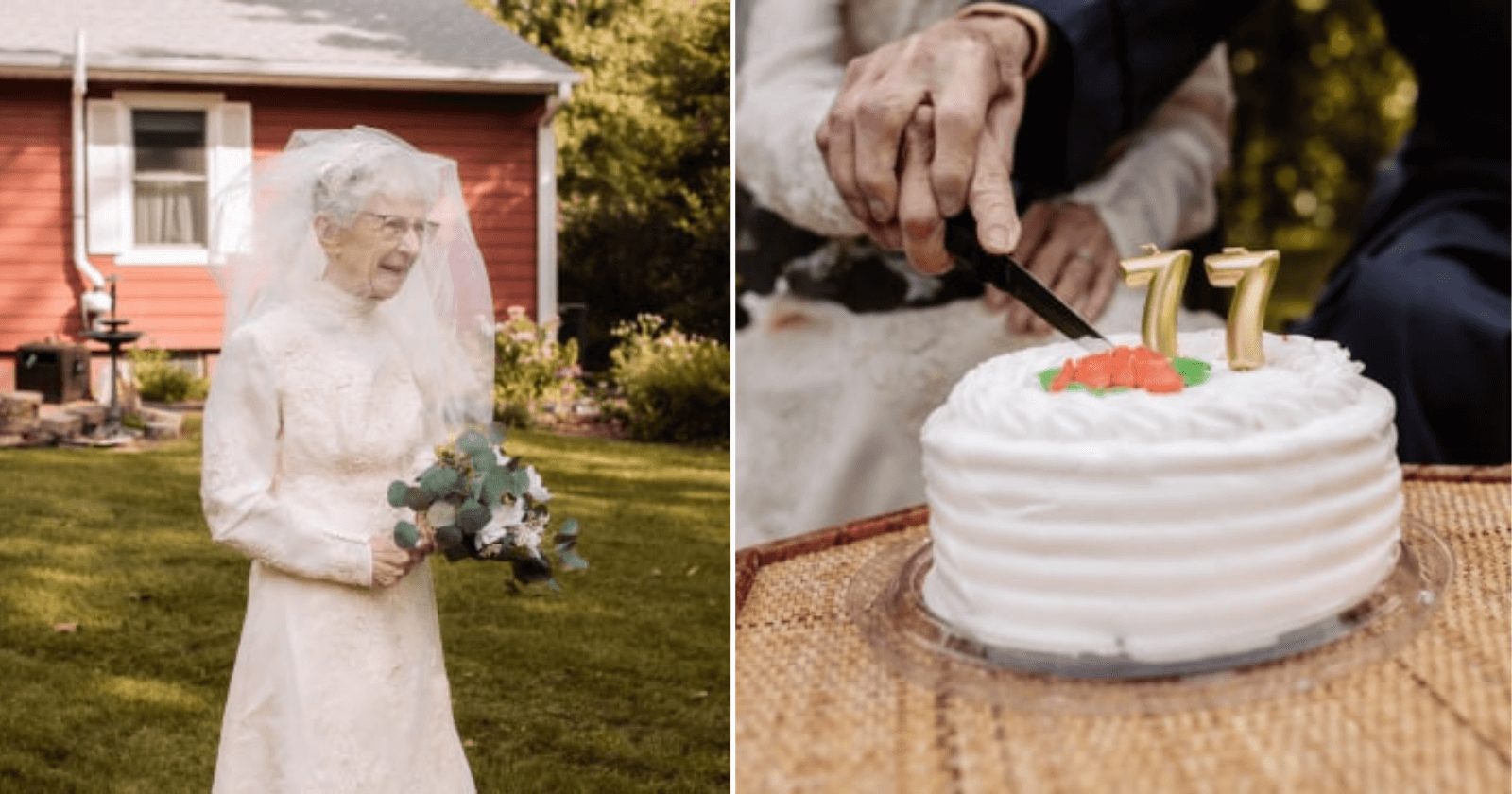 Juntos há 77 anos, casal ganha festa de casamento que não tiveram