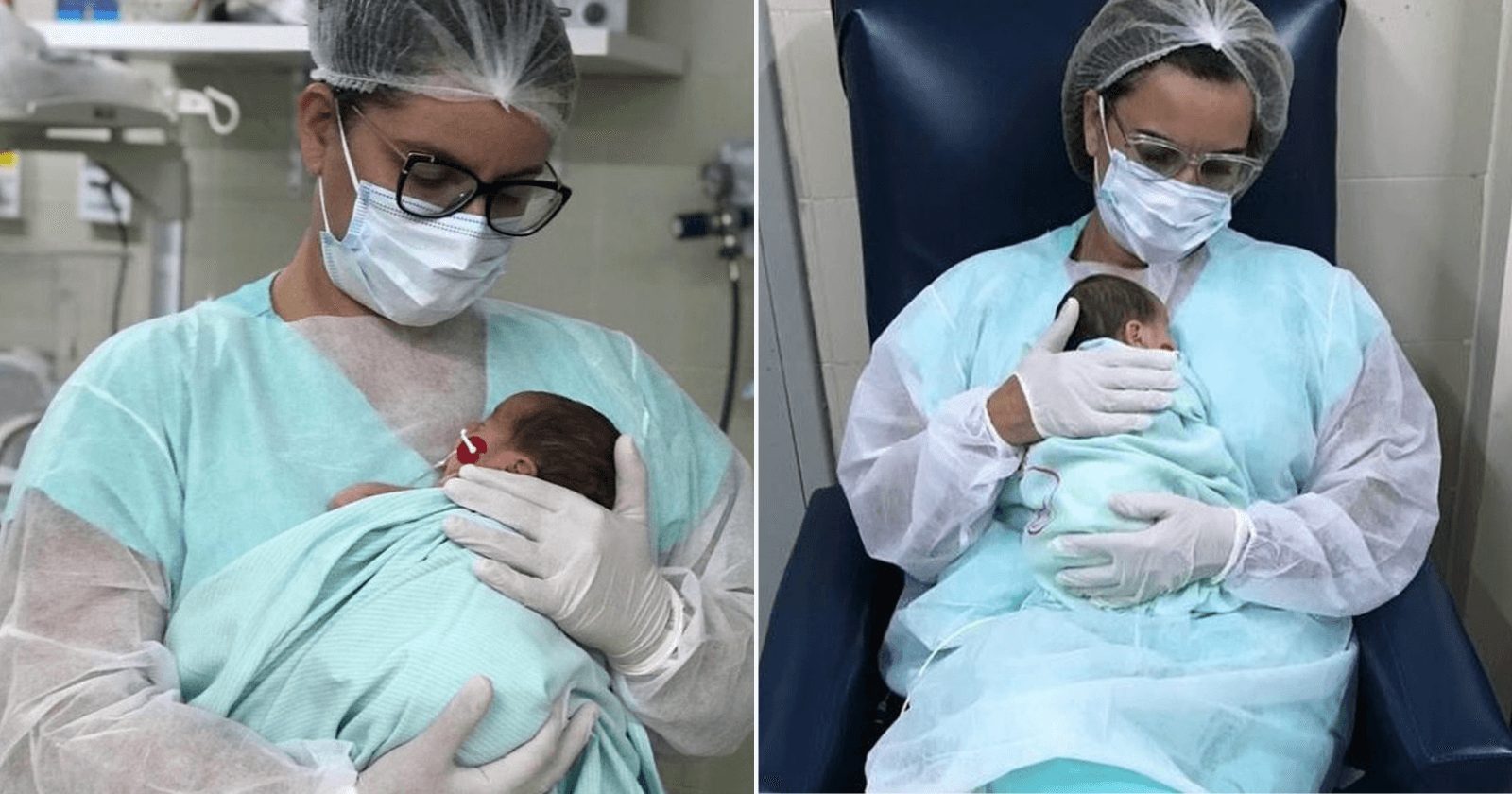 Enfermeira dá 'hora do colinho' para bebês sozinhos por causa da Covid