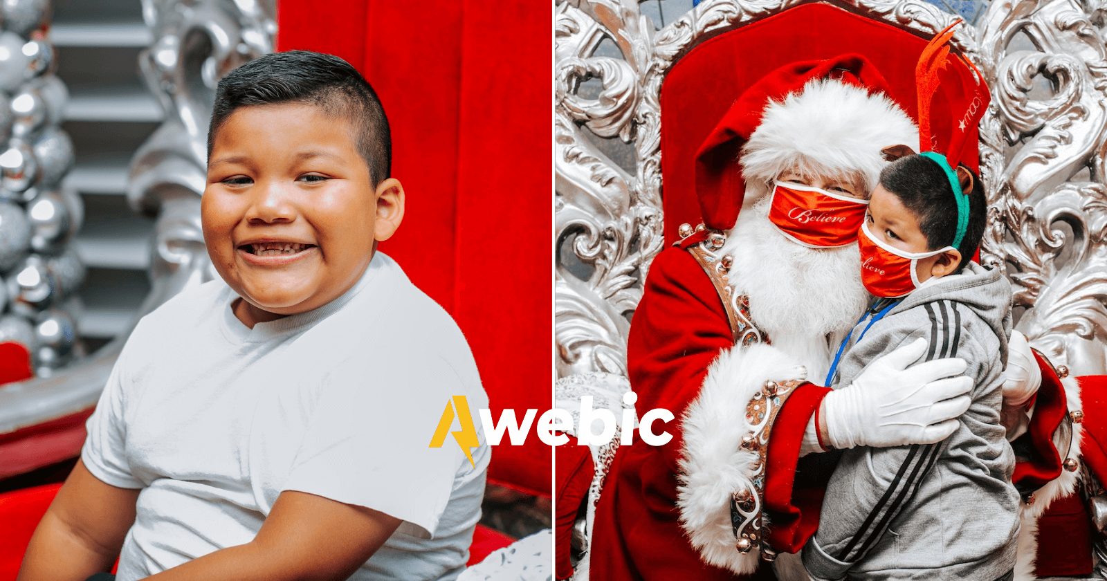 Menino com câncer ganha dia inesquecível com Papai Noel no 'Polo Norte'