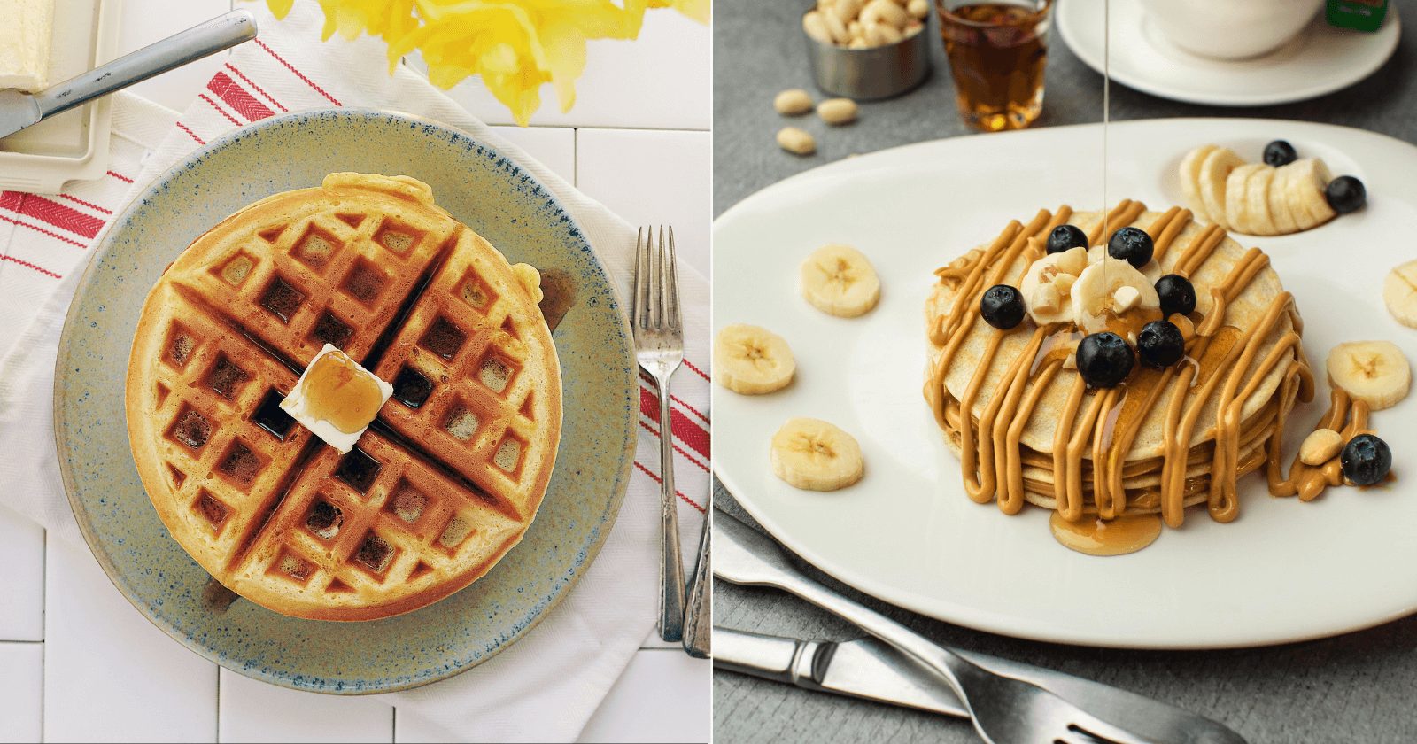 Receita de waffle e opções de coberturas que são DIVINAS demais