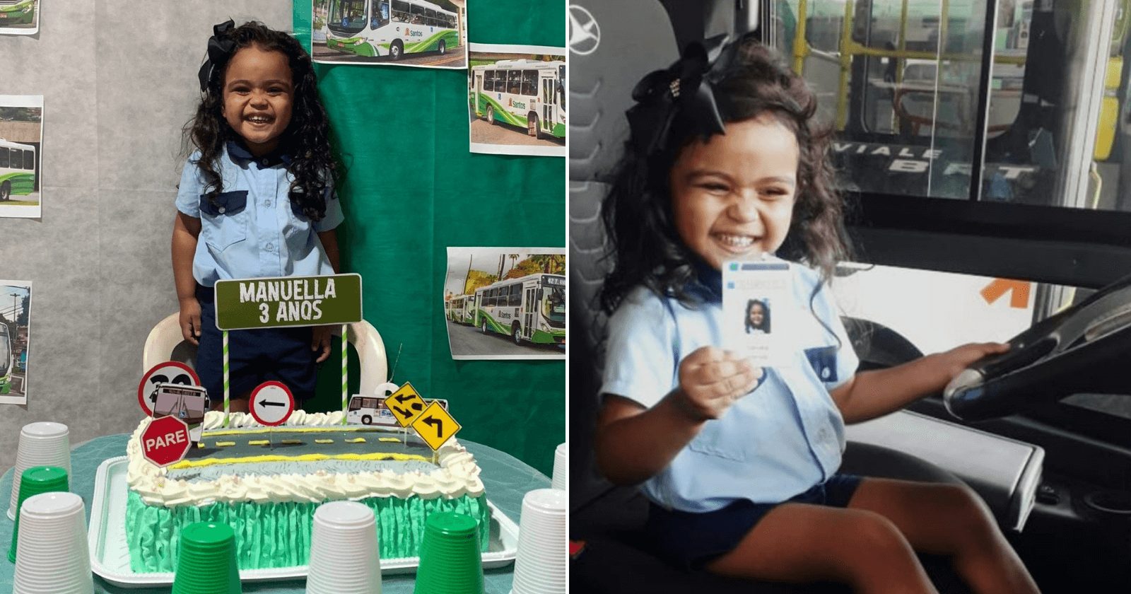 Motoristas montam festa temática e realizam desejo de menina de 3 anos de ser uma deles