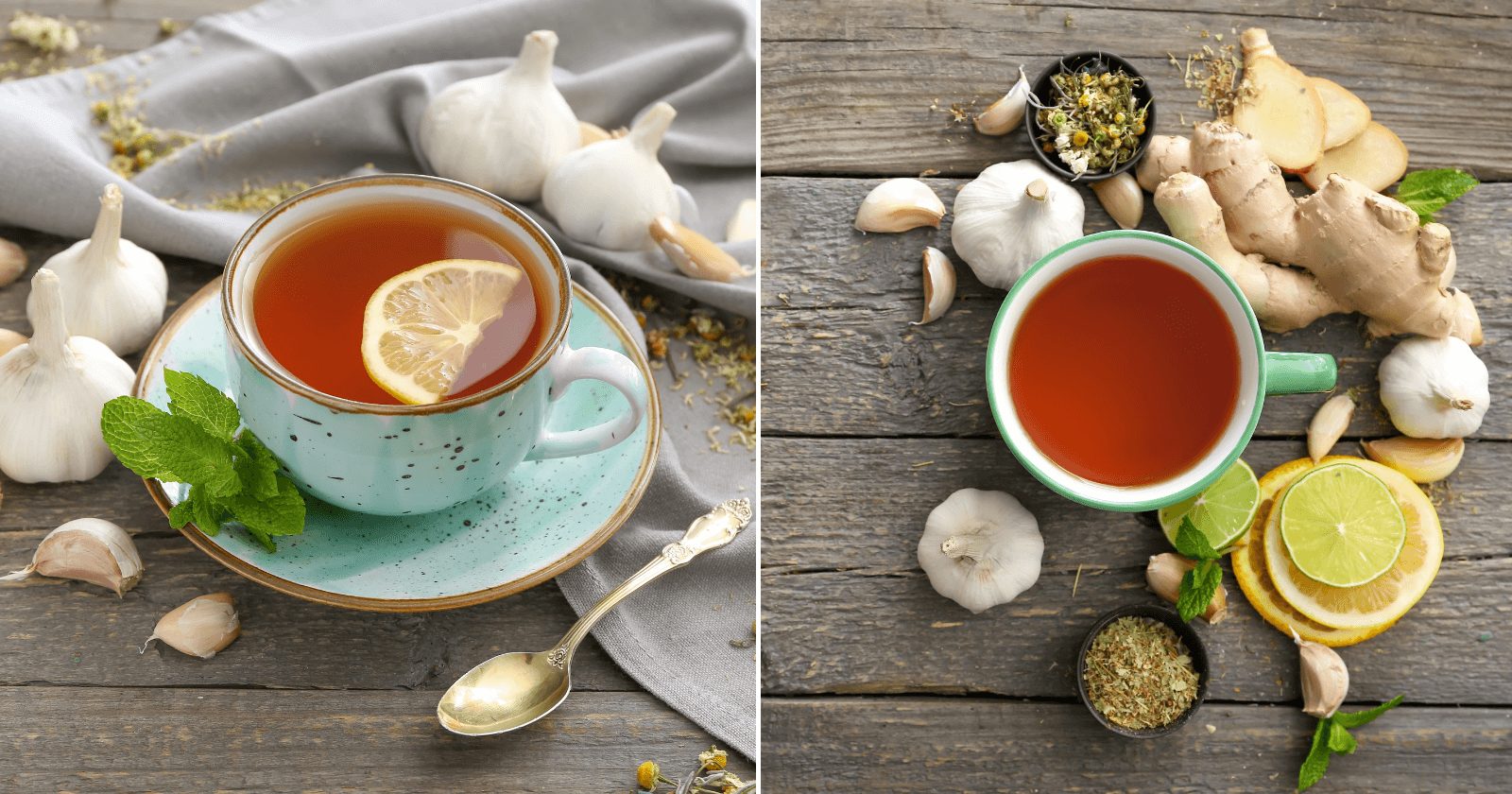 A forma eficaz de fazer chá de limão com alho para curar gripes