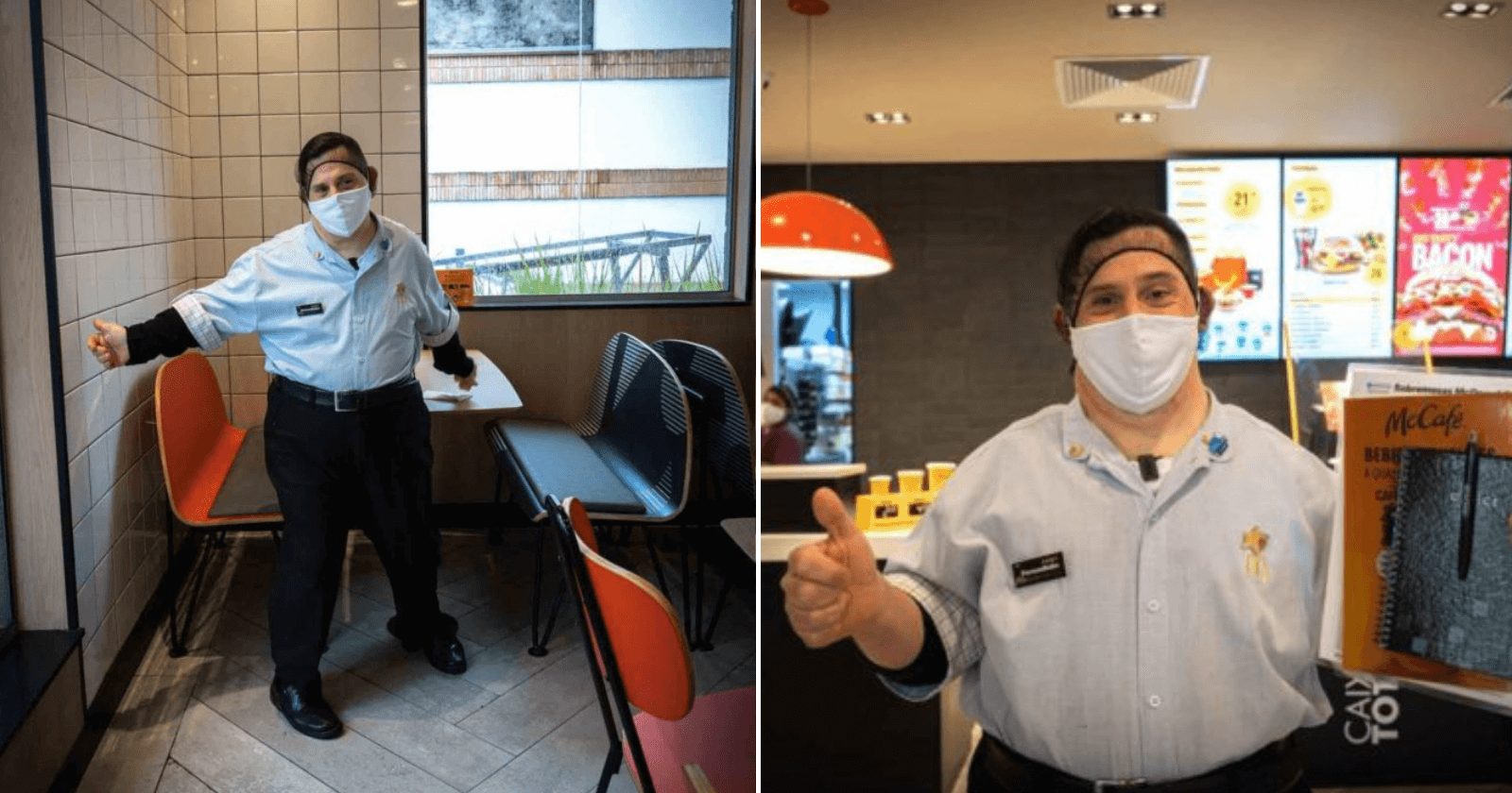 Funcionário do McDonald's com Síndrome de Down conquista o carinho dos clientes e colegas