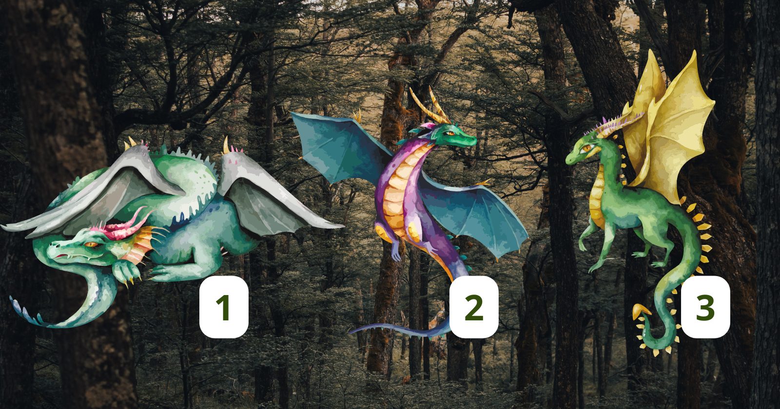 Teste de intuição: Escolha um desses dragões para abrir o oráculo