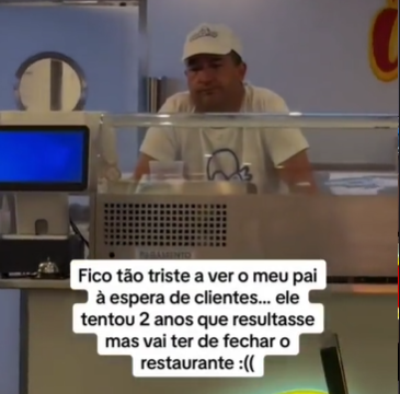 A união dos internautas permitiu que este restaurante continuasse aberto, veja o vídeo  (Imagens: TikTok)