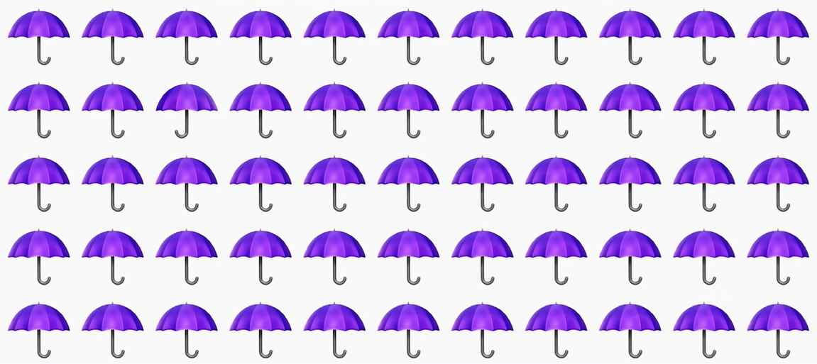 DESAFIO: Encontre um guarda-chuva fora do padrão
